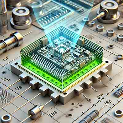 LED fabricated from a gallium phosphide (GaP) substrate, showcasing its structure and components